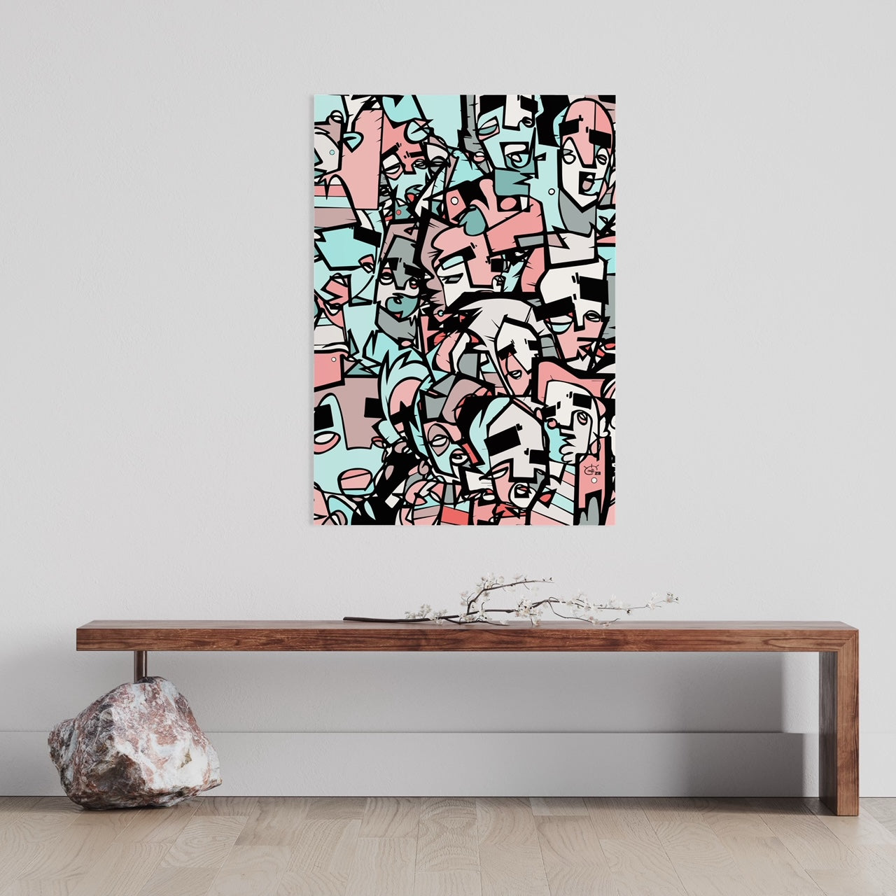 CARNIVAL London Poster full totale composition Markus Haertel one-line neon crowd energy