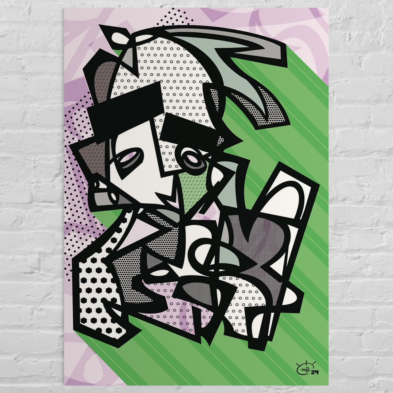 TIM IDO | One line modern abstract fine art poster
