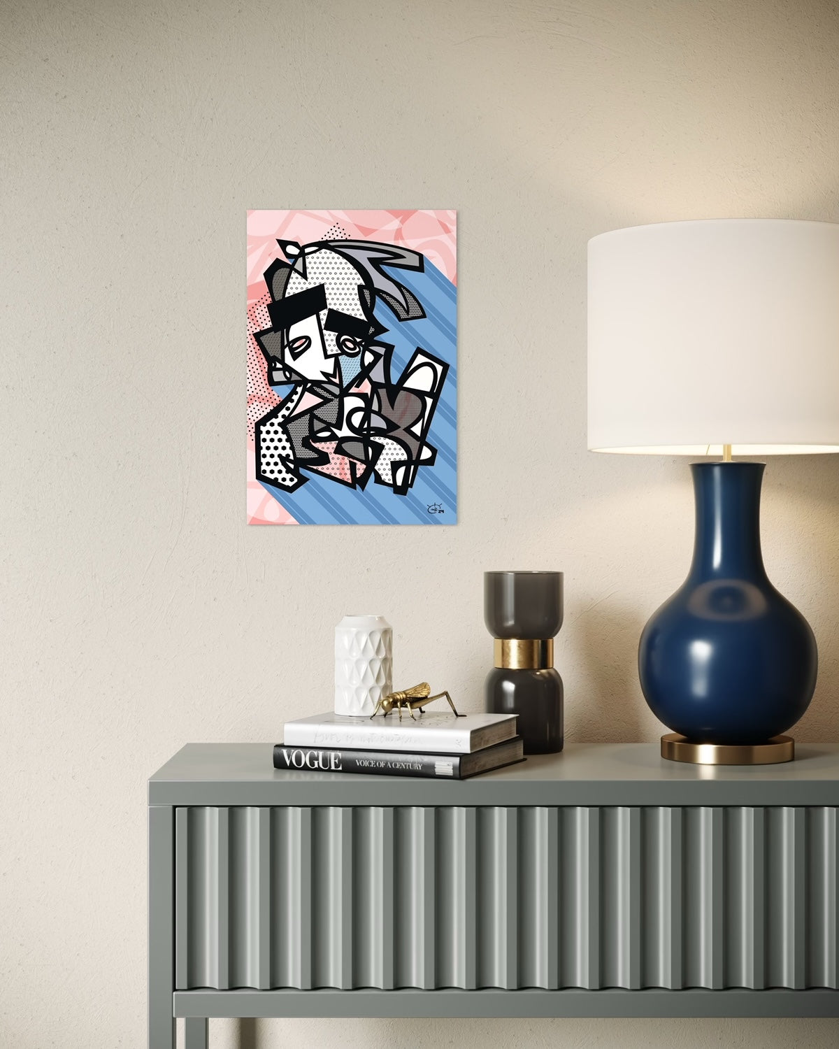 TIM IDO | One line modern abstract fine art poster