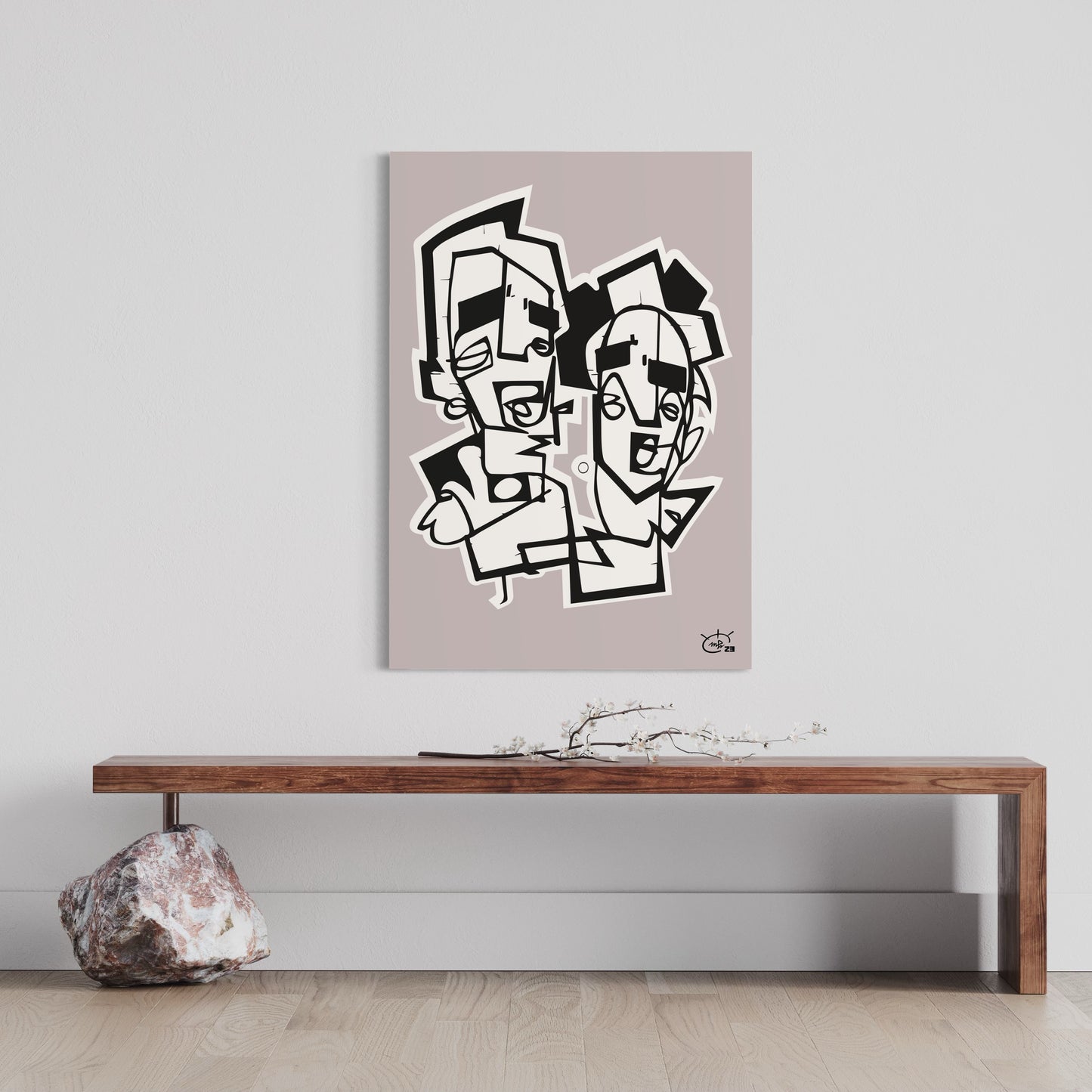 LAST BOYSCOUTS Poster totale composition highlight minimalist black-and-white duo