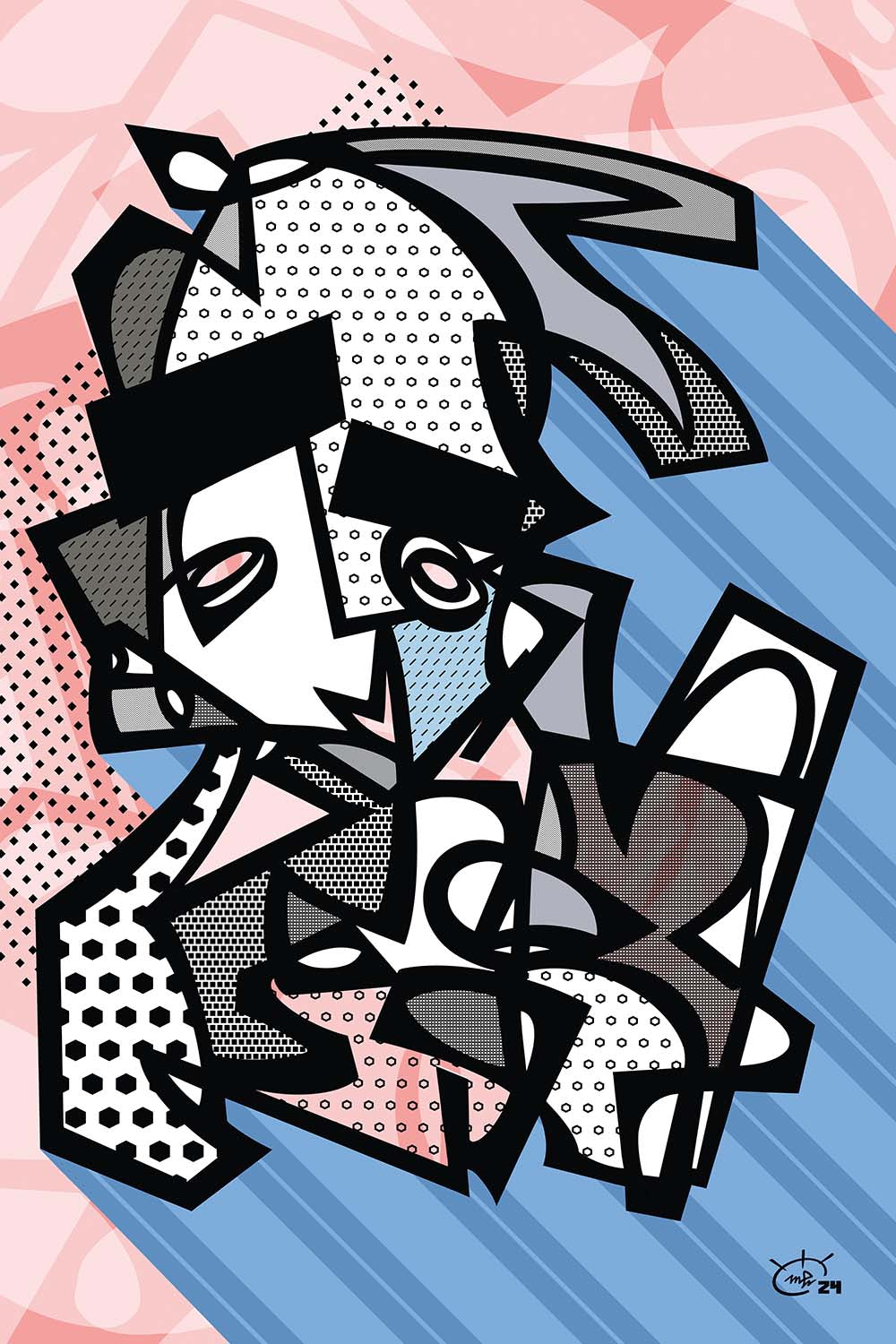 TIM IDO | Stylized modern abstract canvas art print