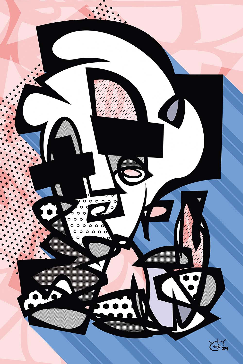 POPPA WHOPPA | Modern abstract fine canvas art print
