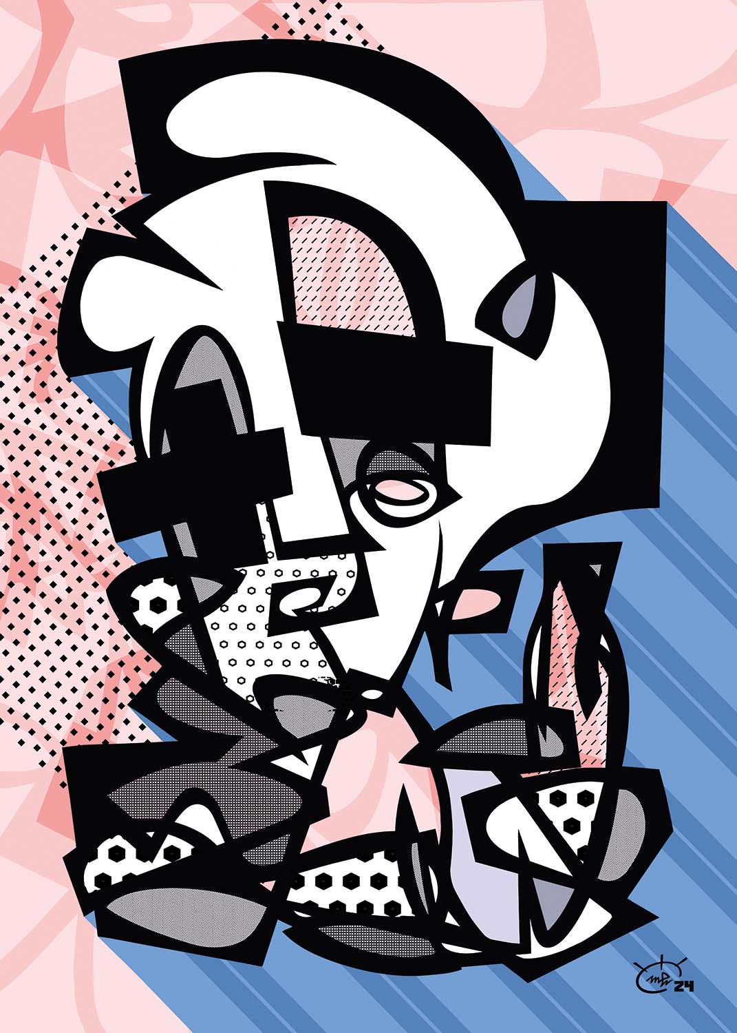 POPPA WHOPPA | Modern abstract fine canvas art print