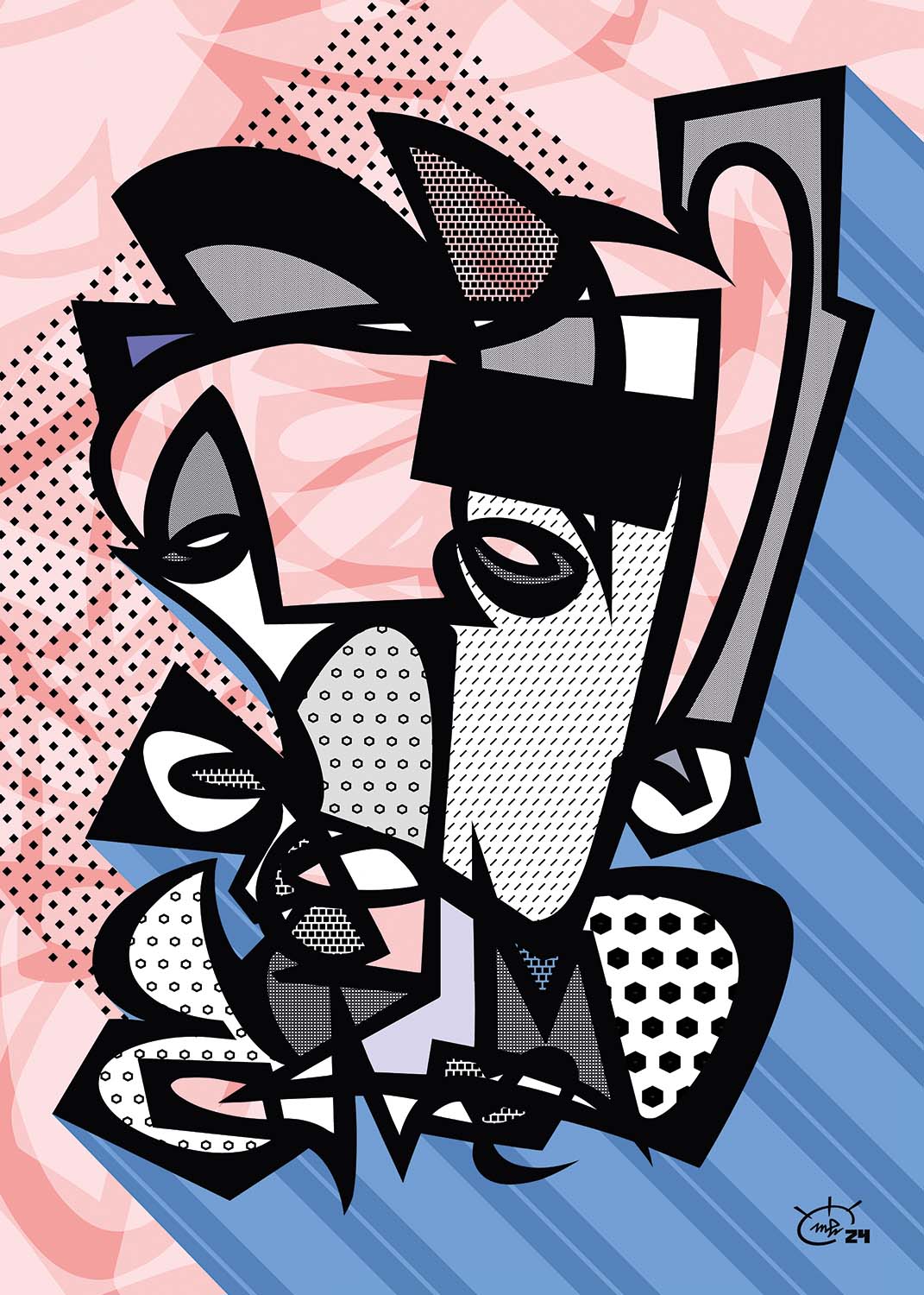 GRUMPY | Oneline modern fine art poster print
