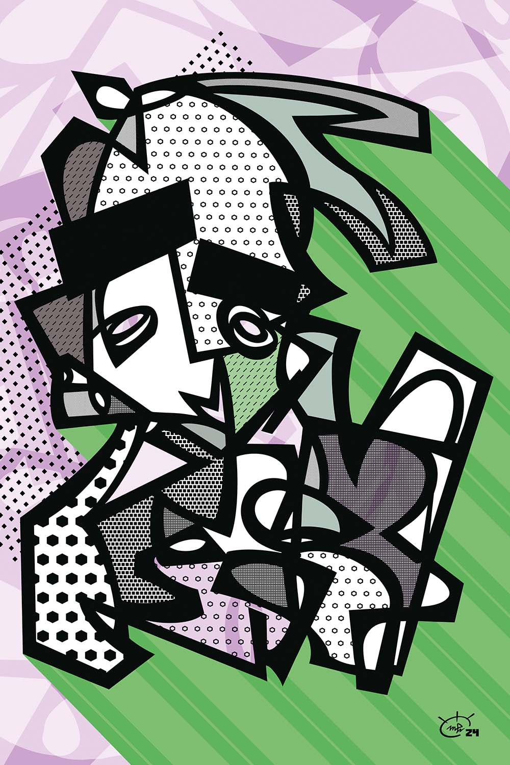 TIM IDO | Stylized modern abstract canvas art print