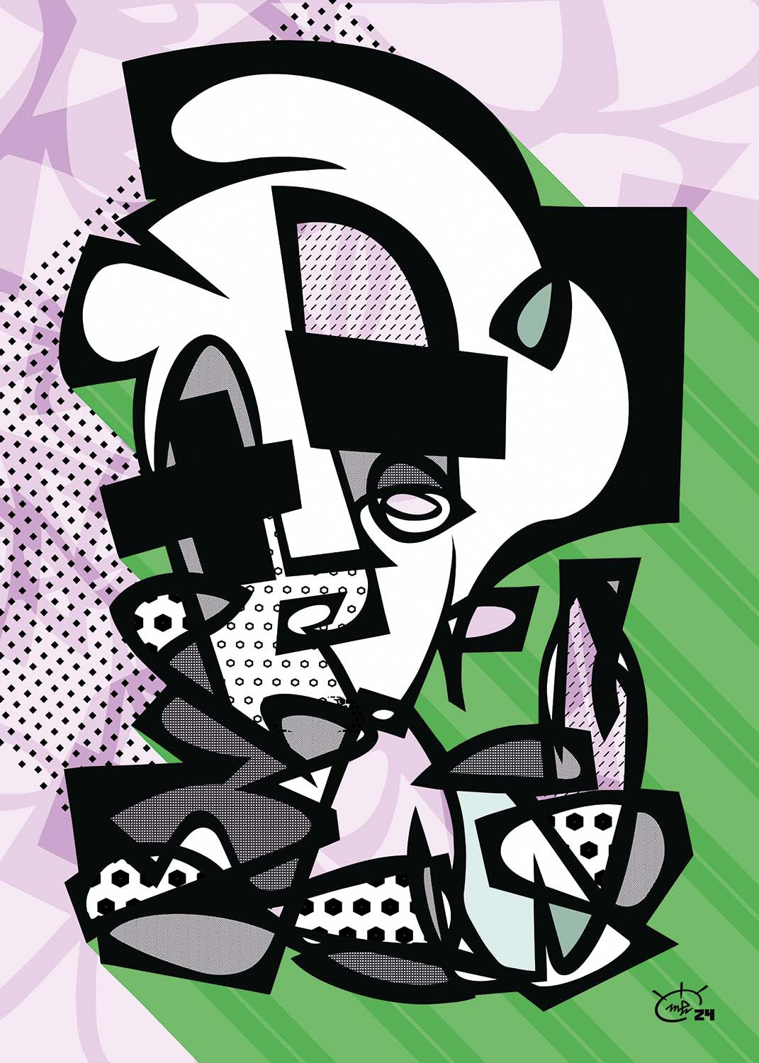 POPPA WHOPPA | Modern abstract fine canvas art print