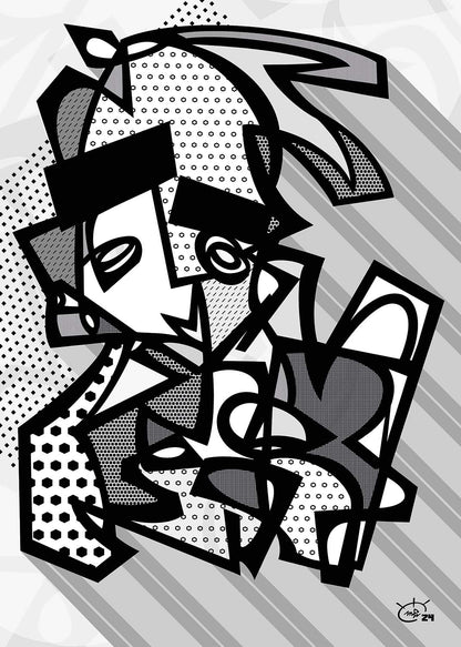 TIM IDO | Stylized modern abstract canvas art print