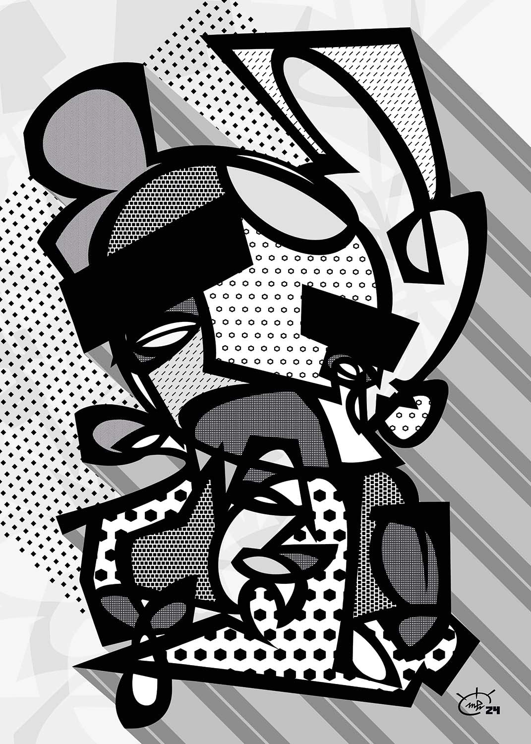 GORDO BORDO | Modern abstract fine art poster