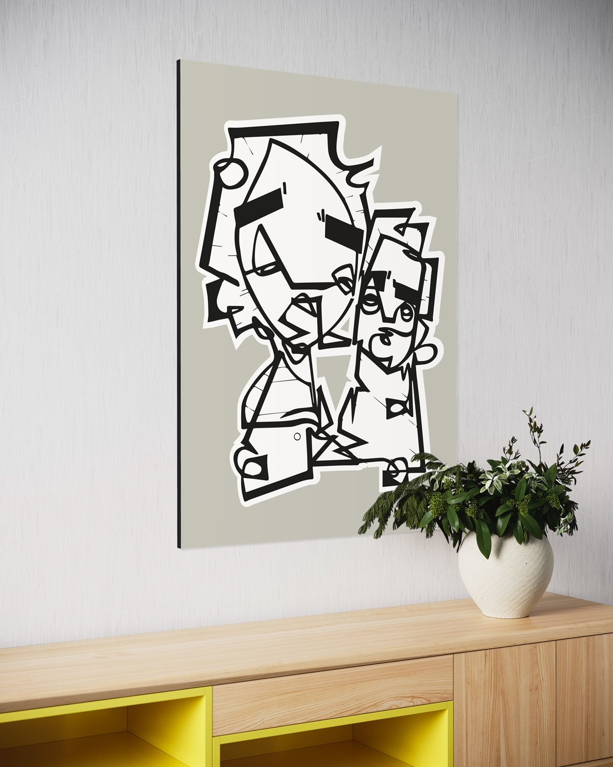 ASK GRANDMA | Single line modern art canvas print