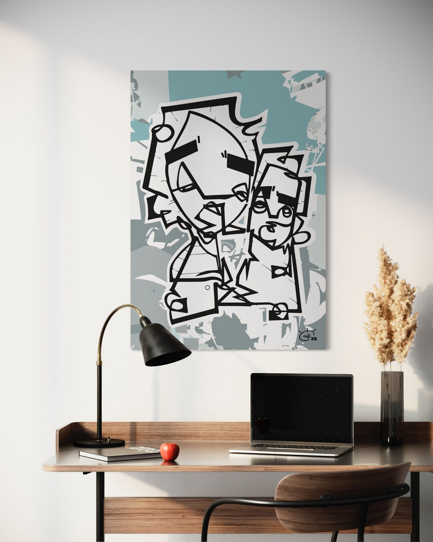 ASK GRANDMA | Single line modern art canvas print