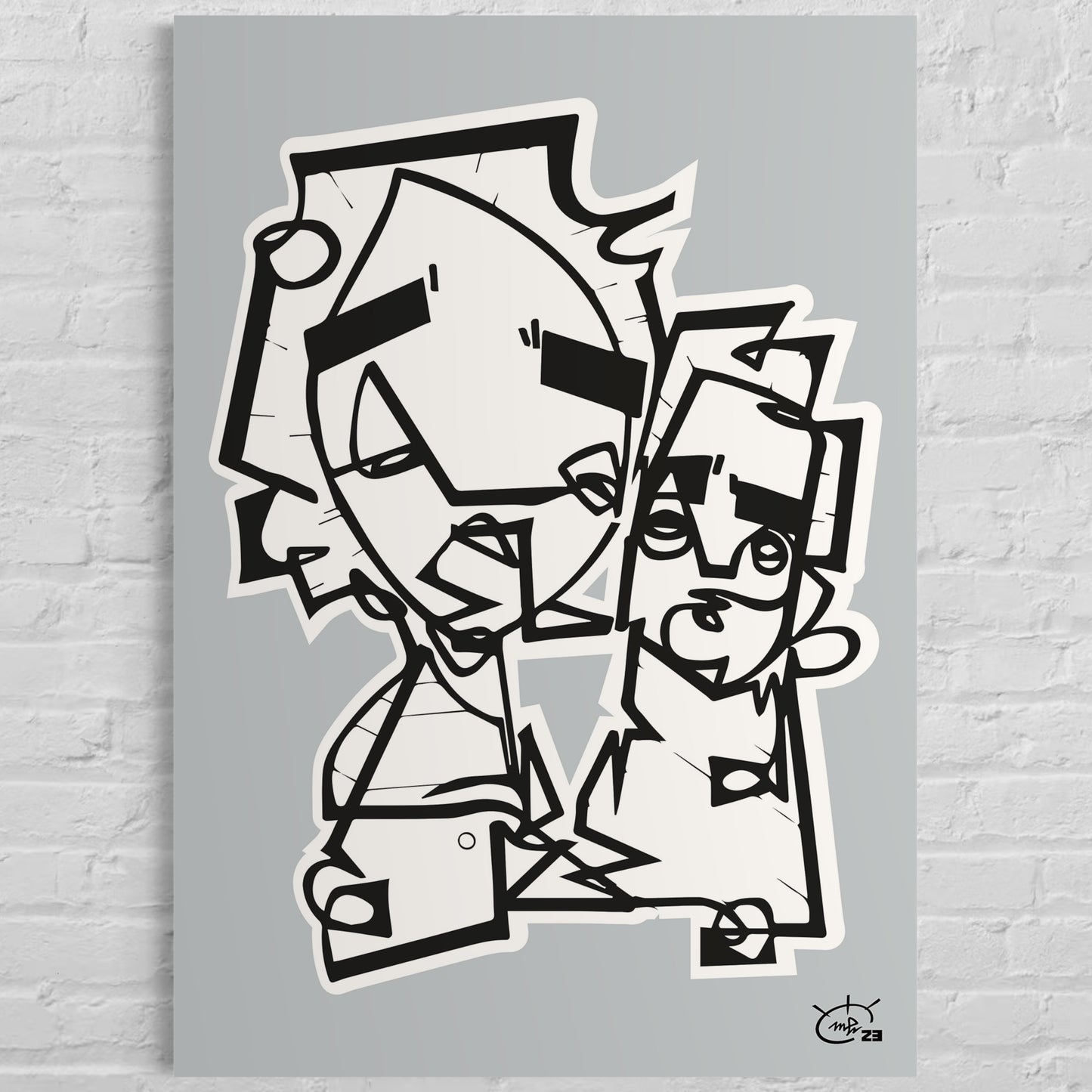 ASK GRANDMA | Oneline drawing modern art poster
