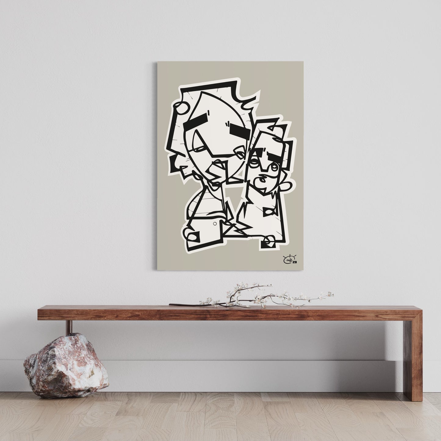 ASK GRANDMA | Oneline drawing modern art poster