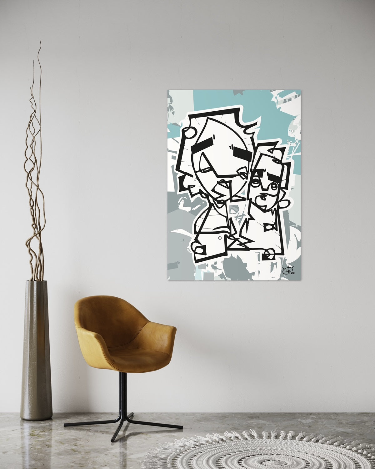 ASK GRANDMA | Oneline drawing modern art poster