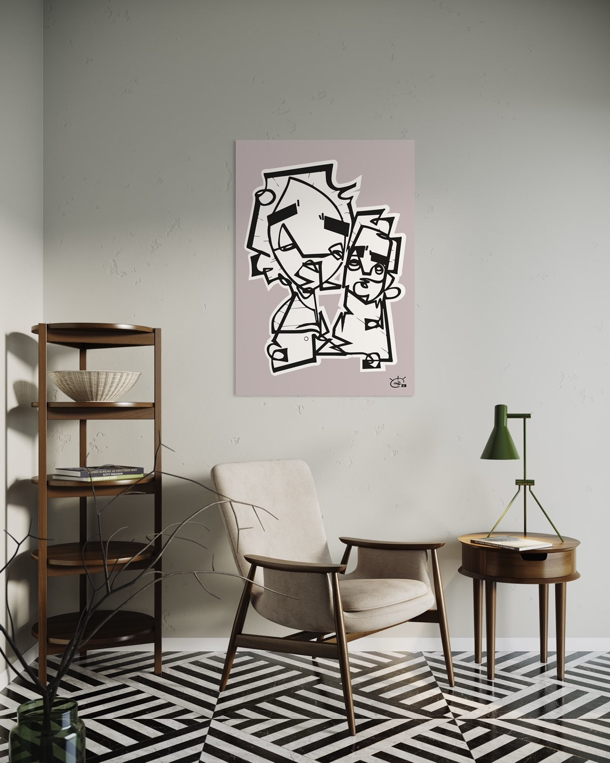 ASK GRANDMA | Oneline drawing modern art poster