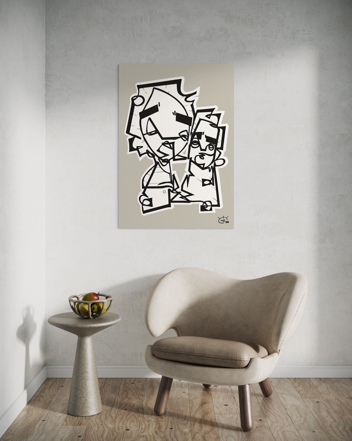 ASK GRANDMA | Oneline drawing modern art poster