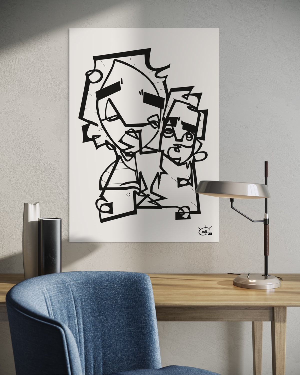 ASK GRANDMA | Oneline drawing modern art poster