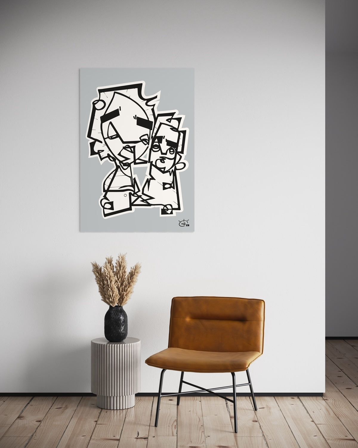 ASK GRANDMA | Oneline drawing modern art poster