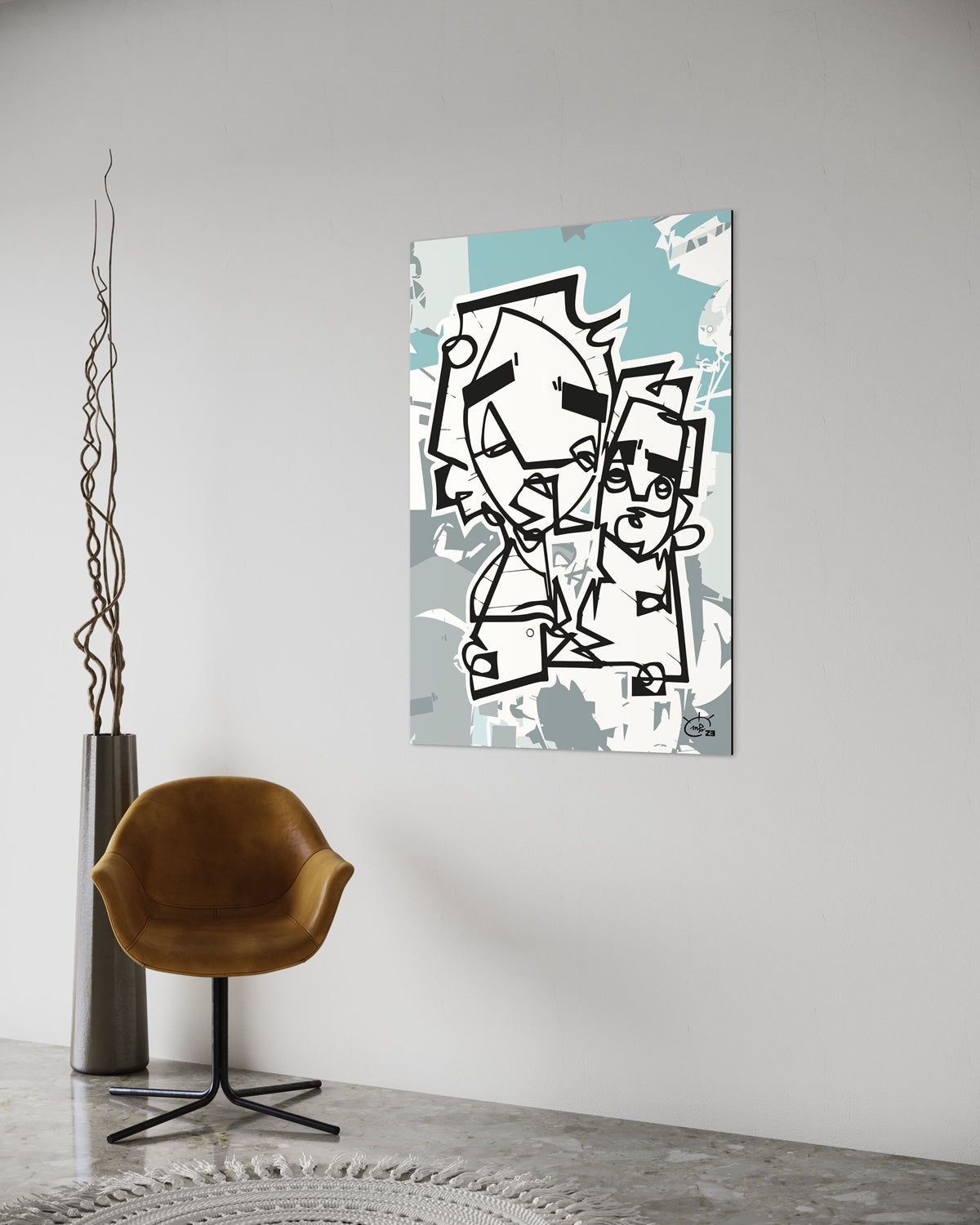 ASK GRANDMA | Oneline drawing modern art poster