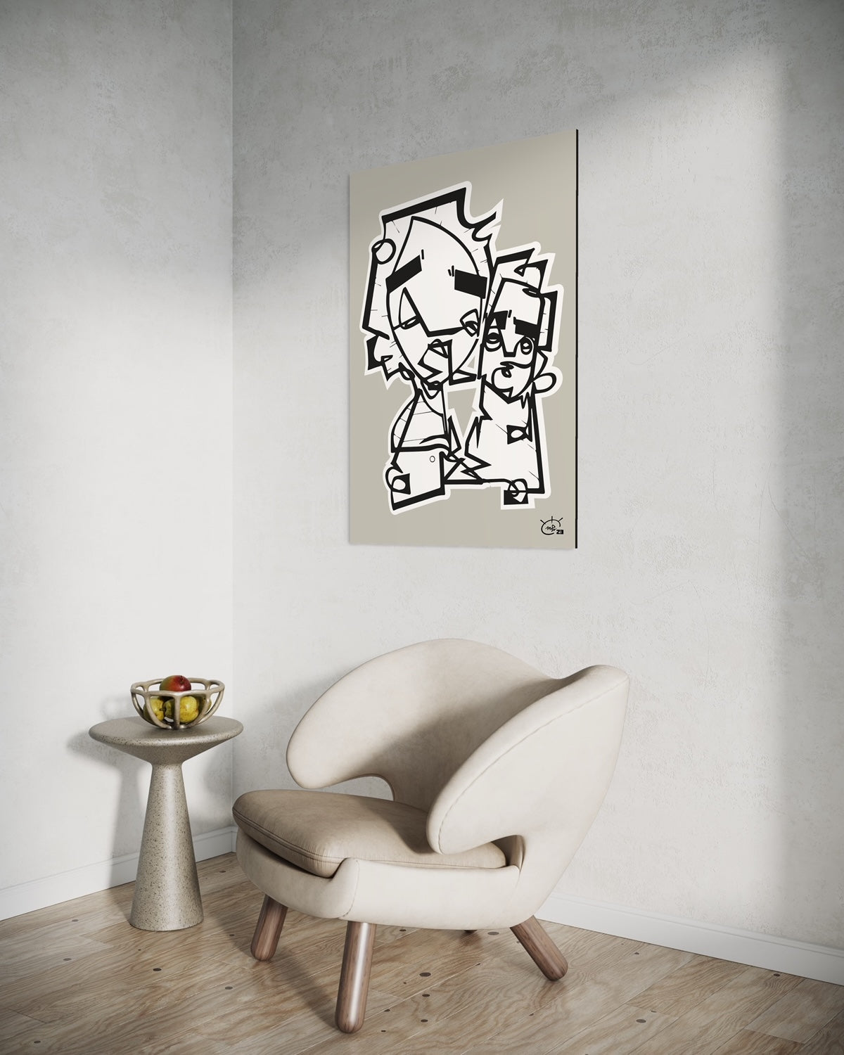 ASK GRANDMA | Oneline drawing modern art poster