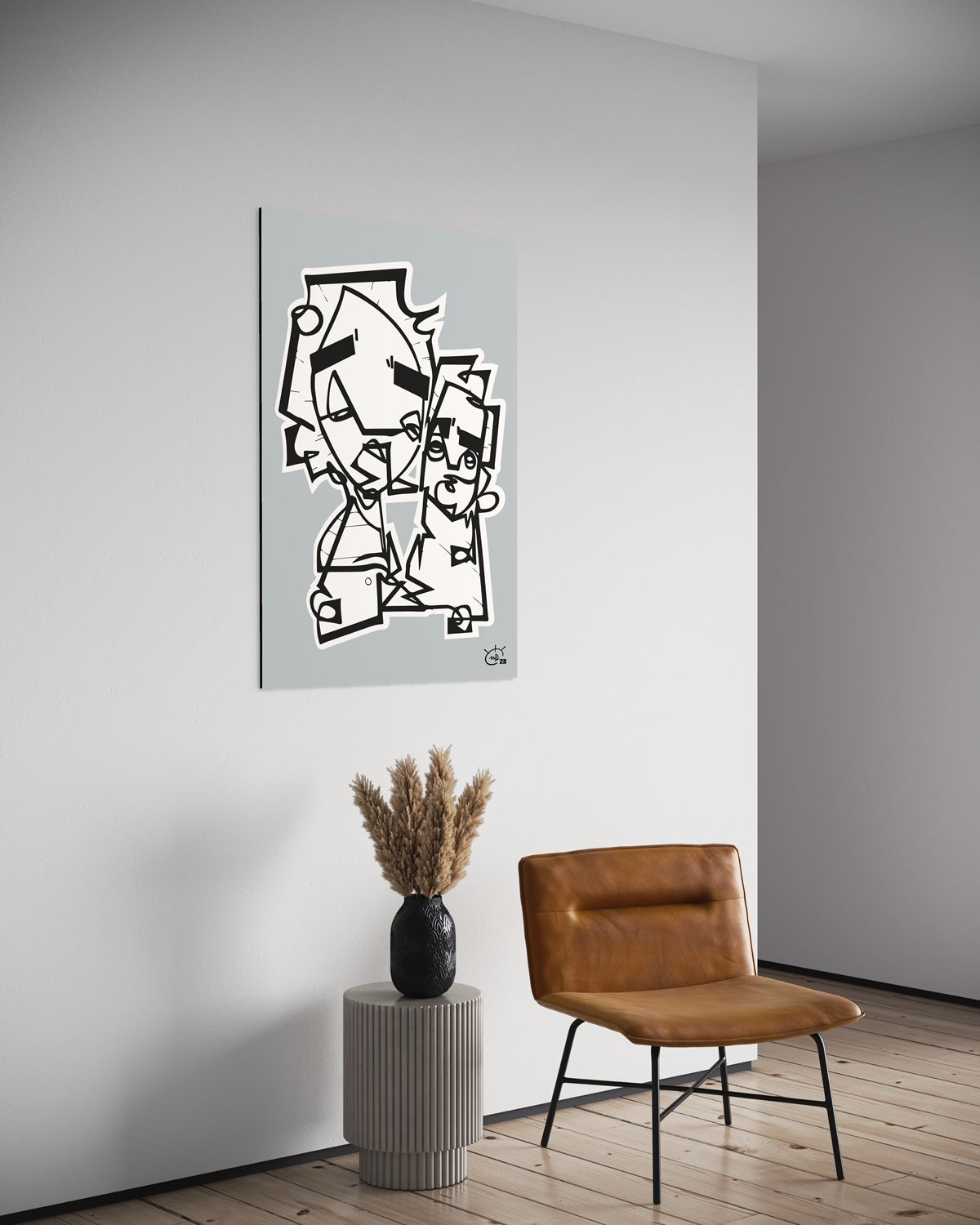 ASK GRANDMA | Oneline drawing modern art poster