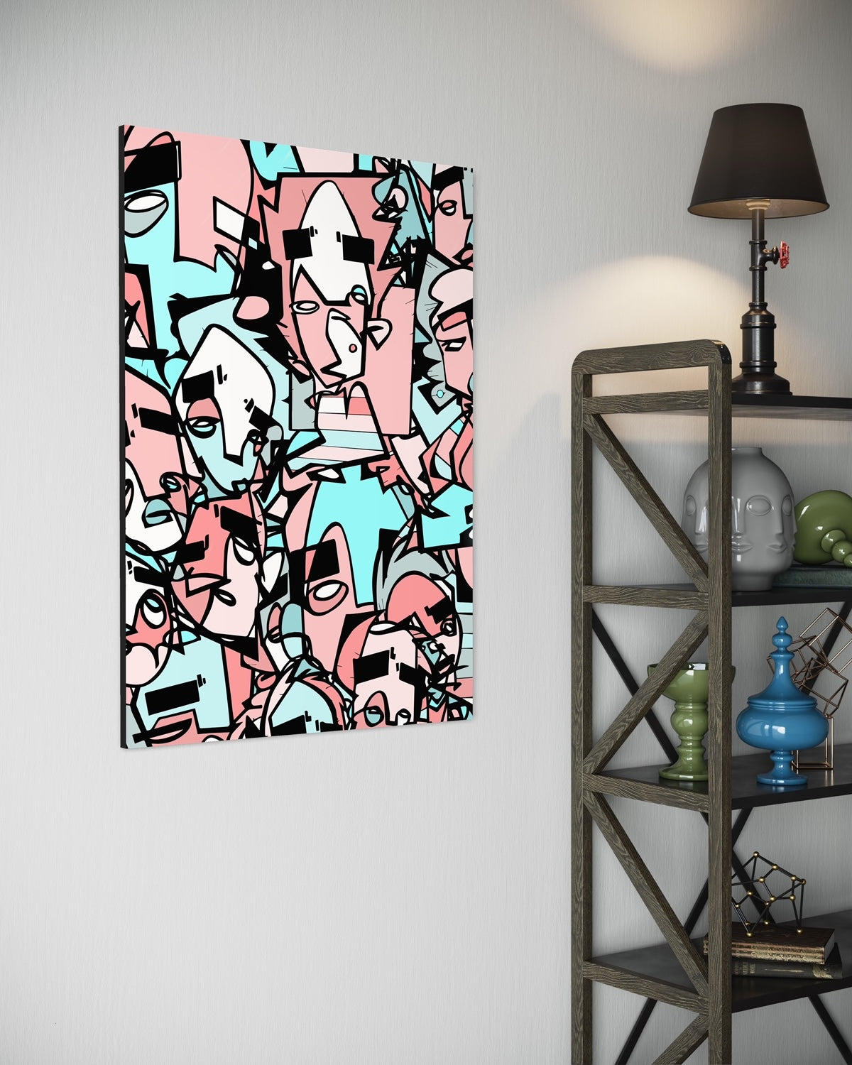CARNIVAL GOA | One line abstract canvas art print