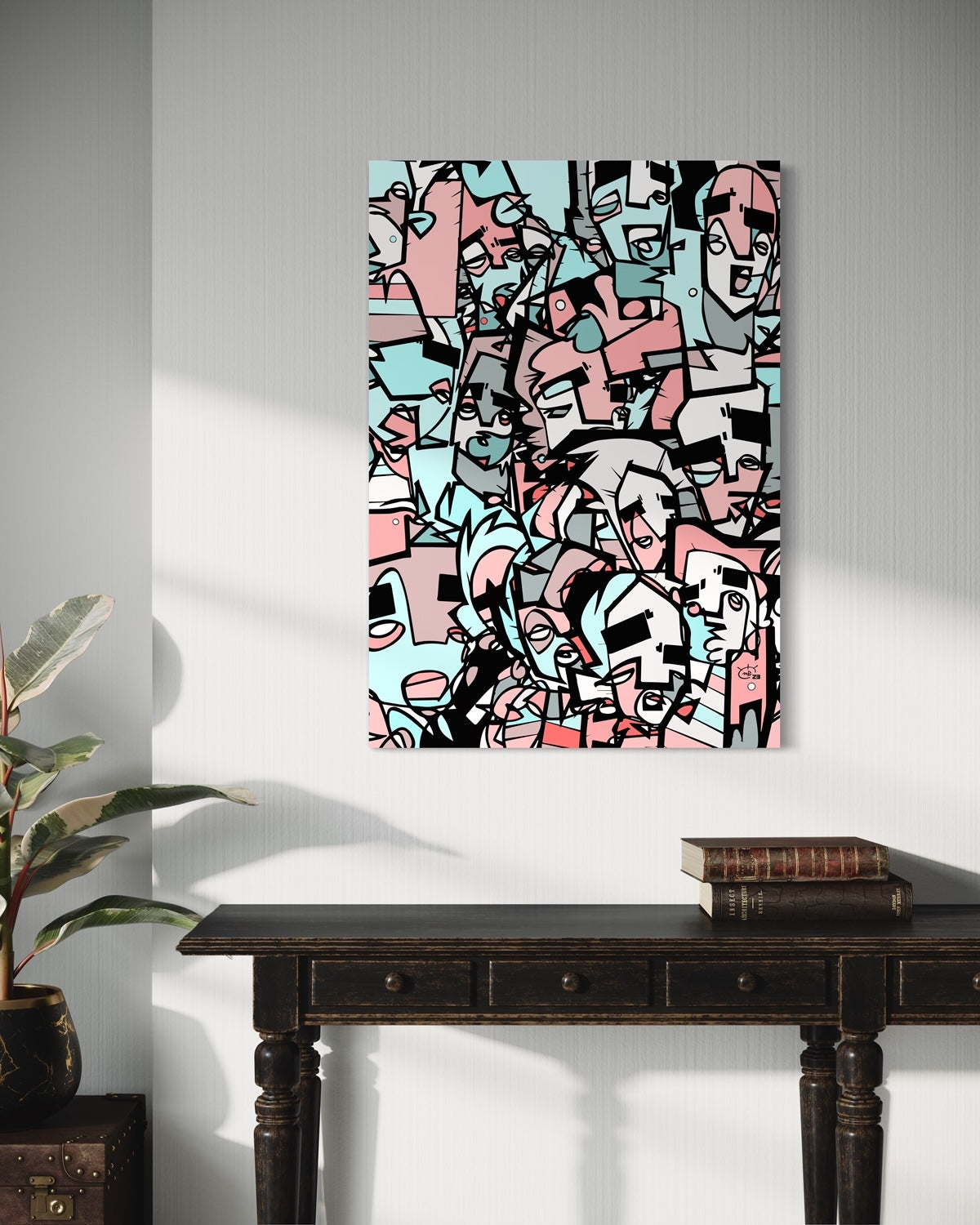 CARNIVAL LONDON | Single line canvas art print