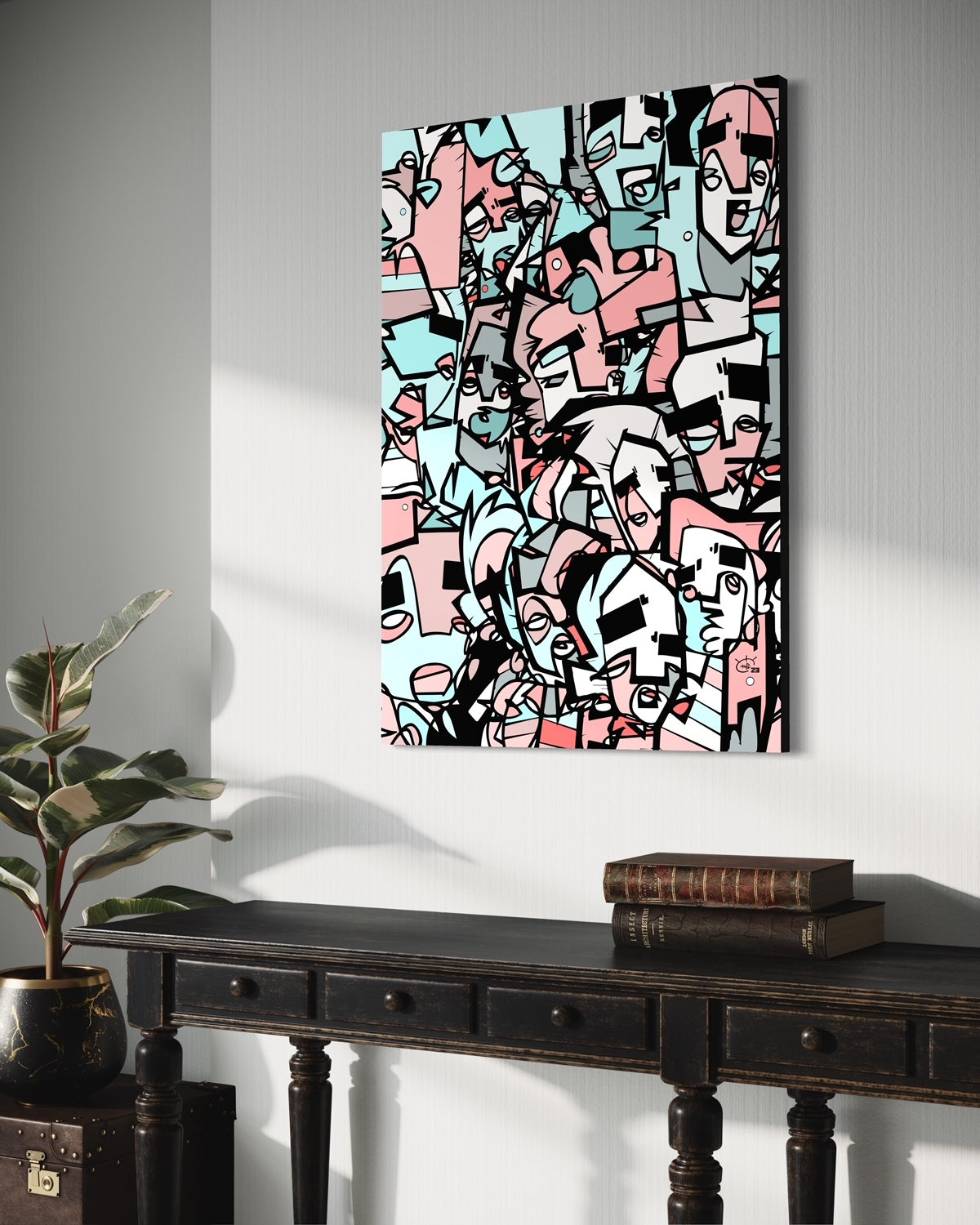 CARNIVAL LONDON | Single line canvas art print