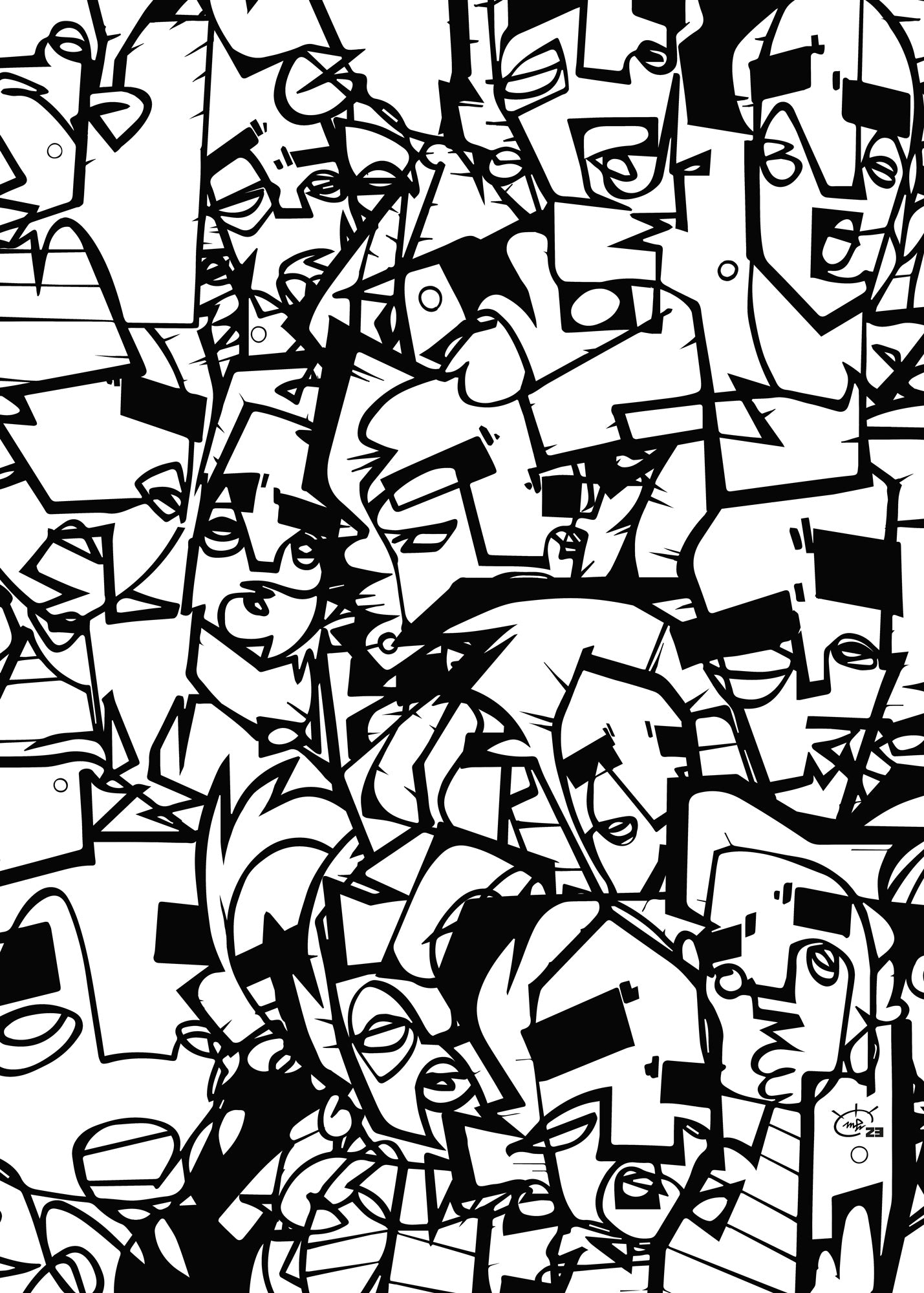 CARNIVAL SAO PAULO PARIS LONDON | Line drawing art poster