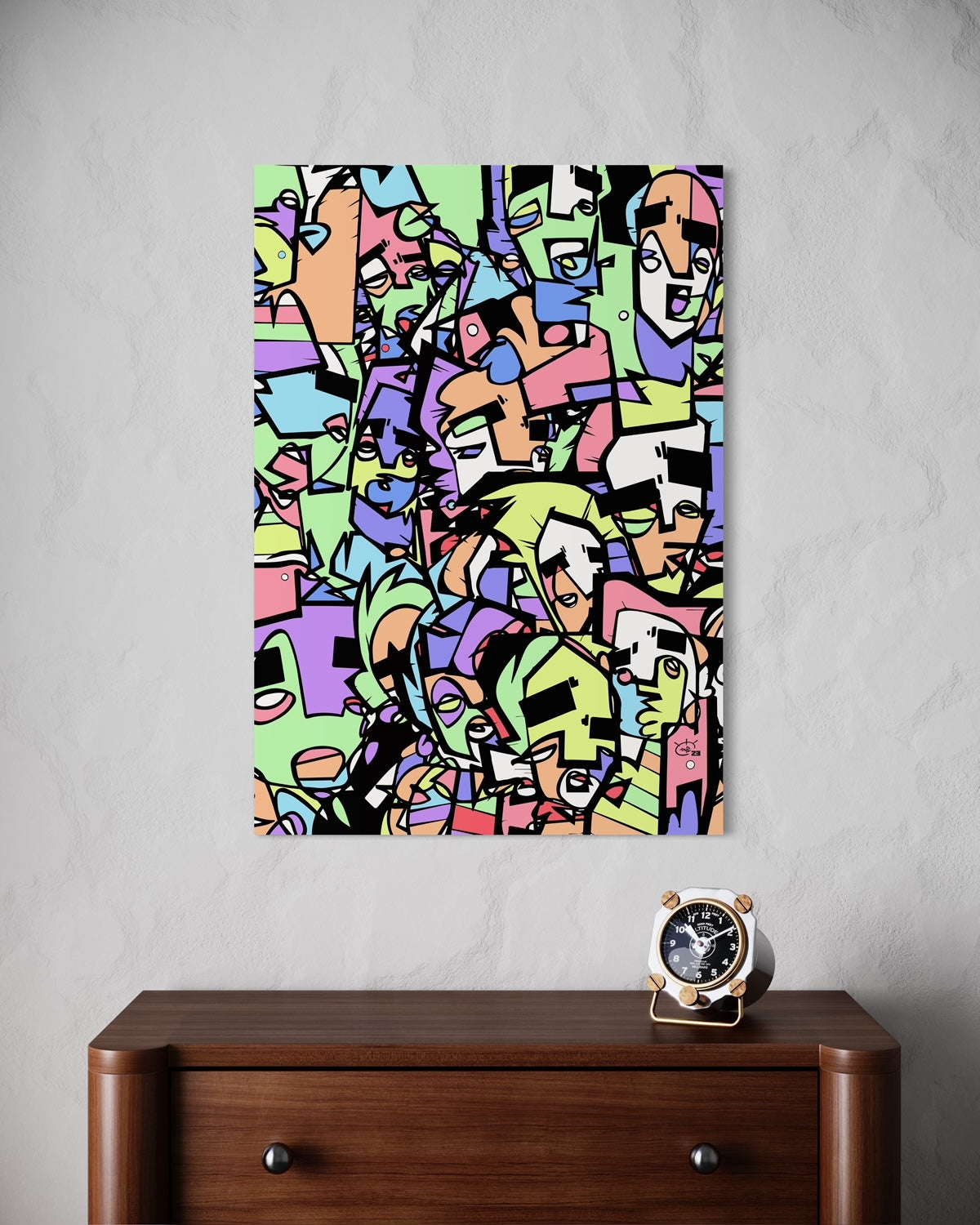 CARNIVAL SAO PAULO | Single line modern canvas art print