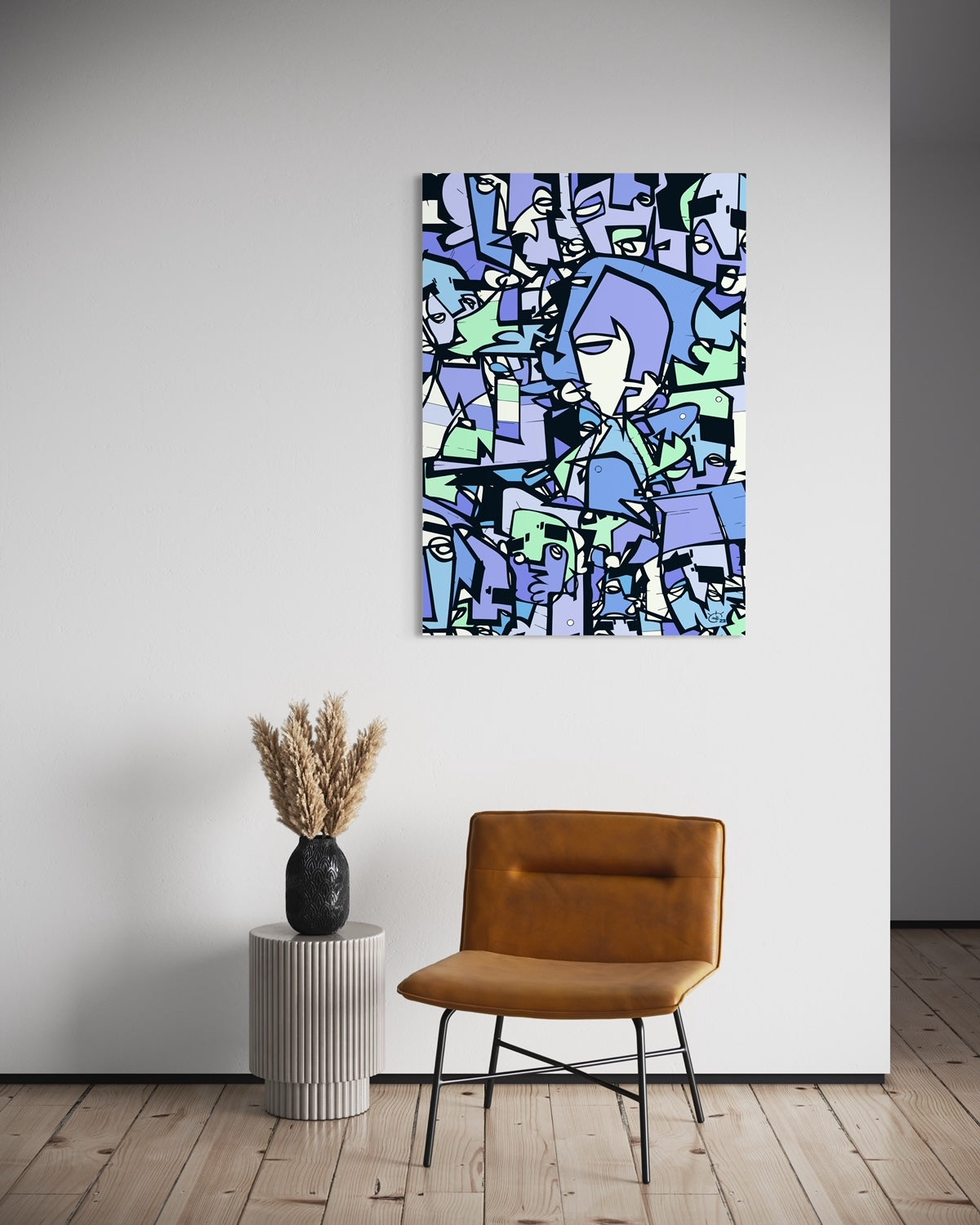 CARNIVAL VENICE | One line contemporary canvas art print
