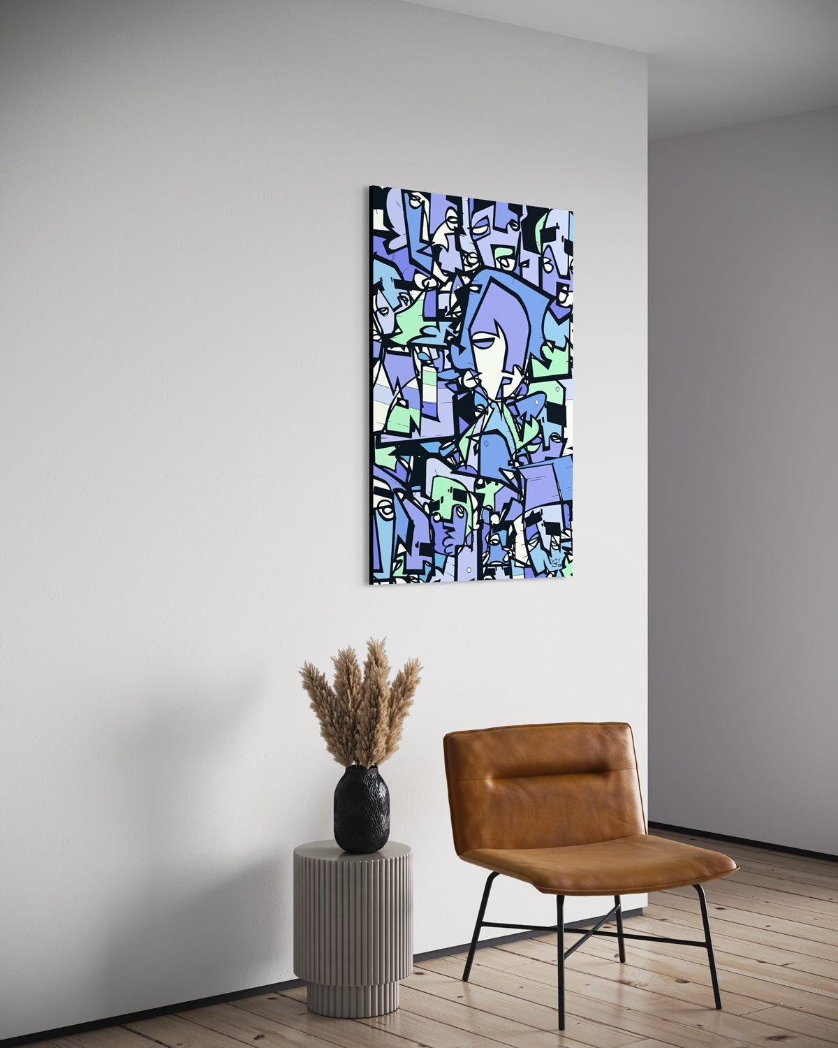 CARNIVAL VENICE | One line contemporary canvas art print
