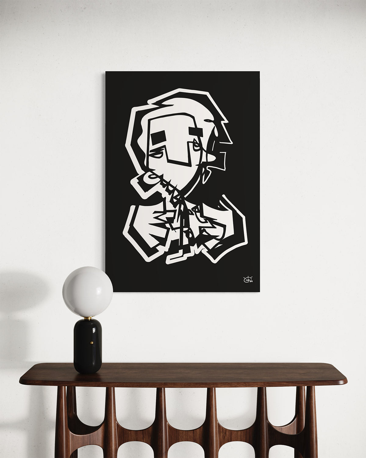 FINGERCOUNTER | Modern cubism canvas art print