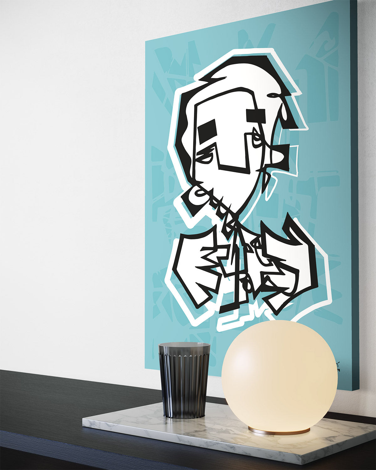 FINGERCOUNTER | Modern cubism canvas art print