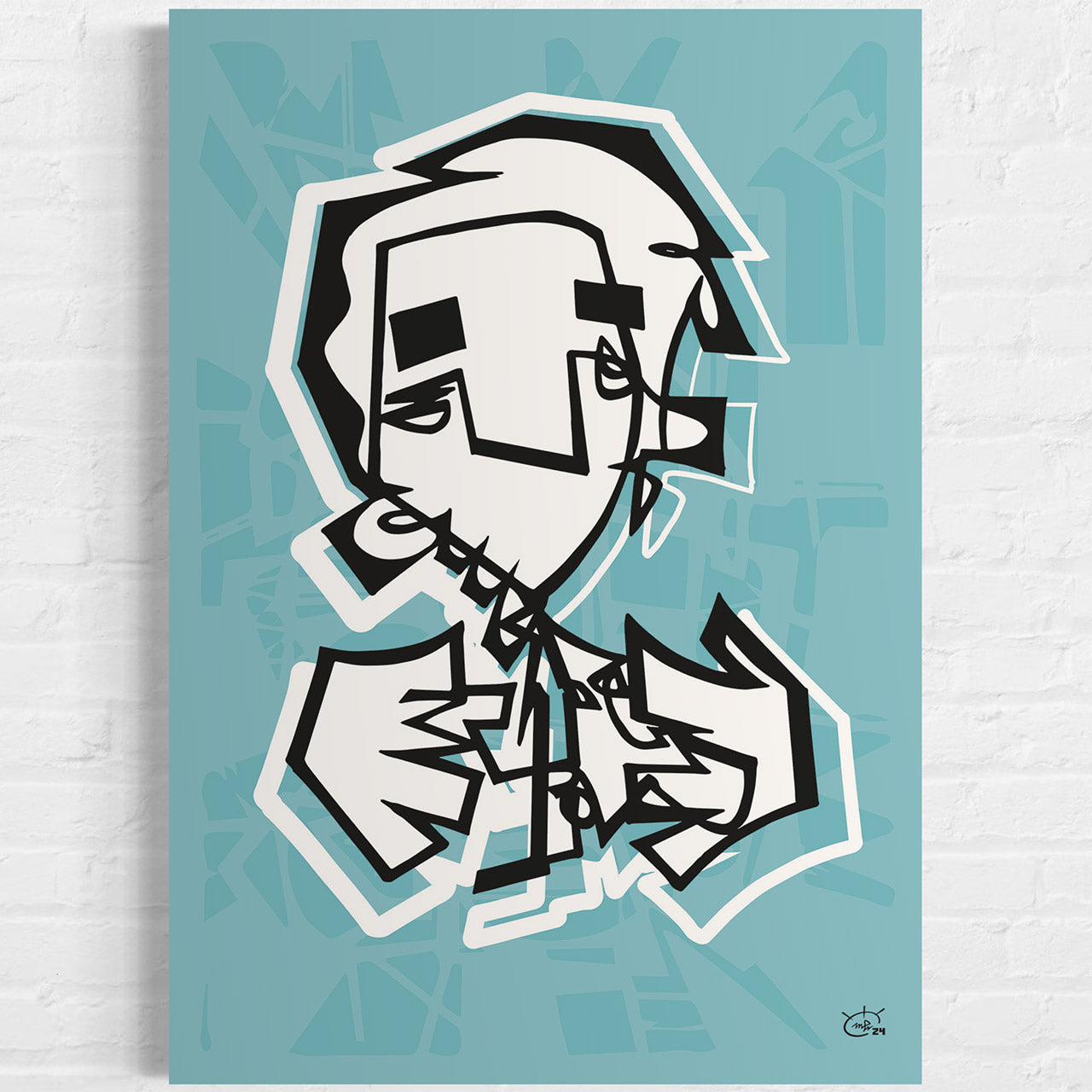 FINGERCOUNTER | Modern cubism canvas art print