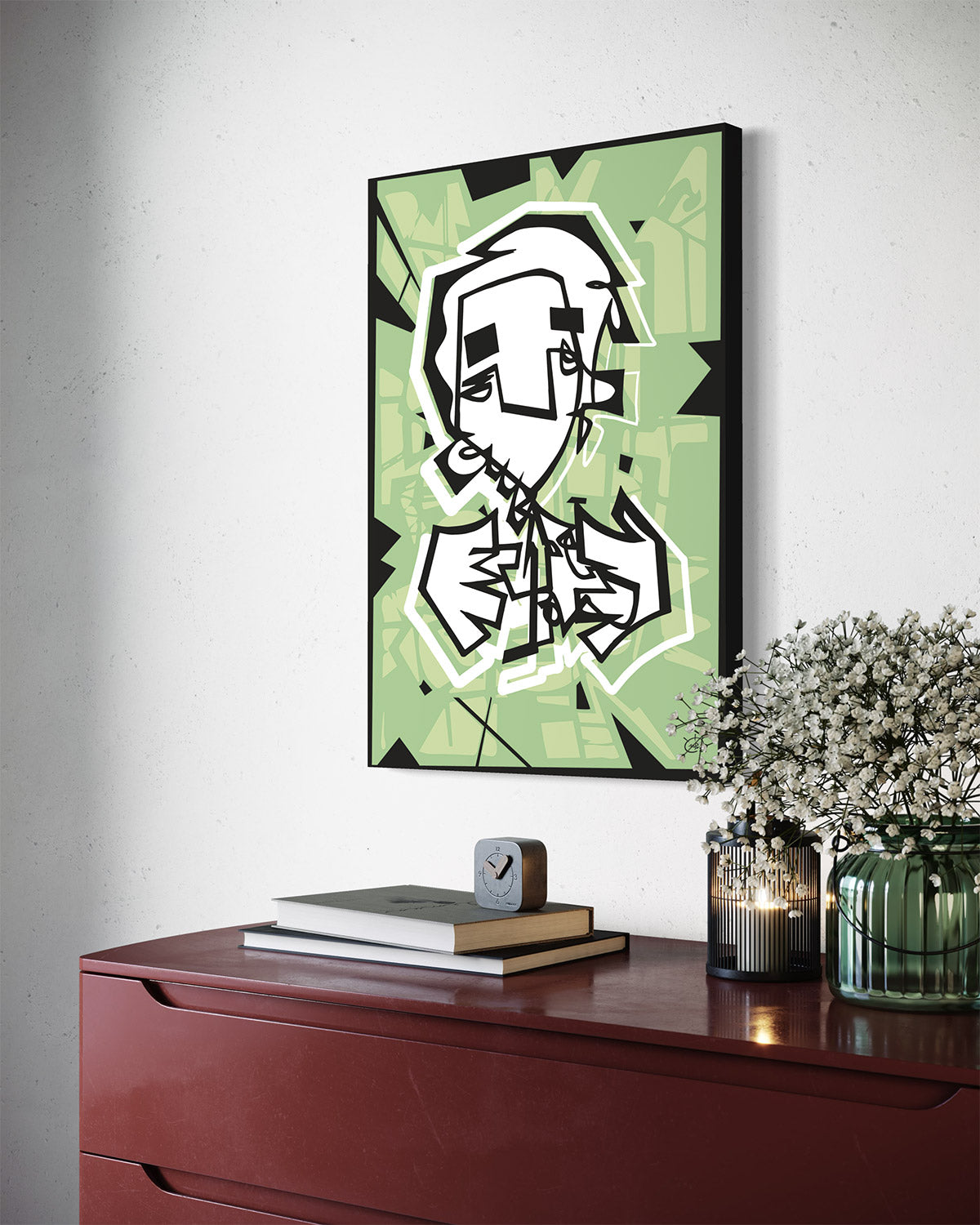 FINGERCOUNTER | Modern cubism canvas art print