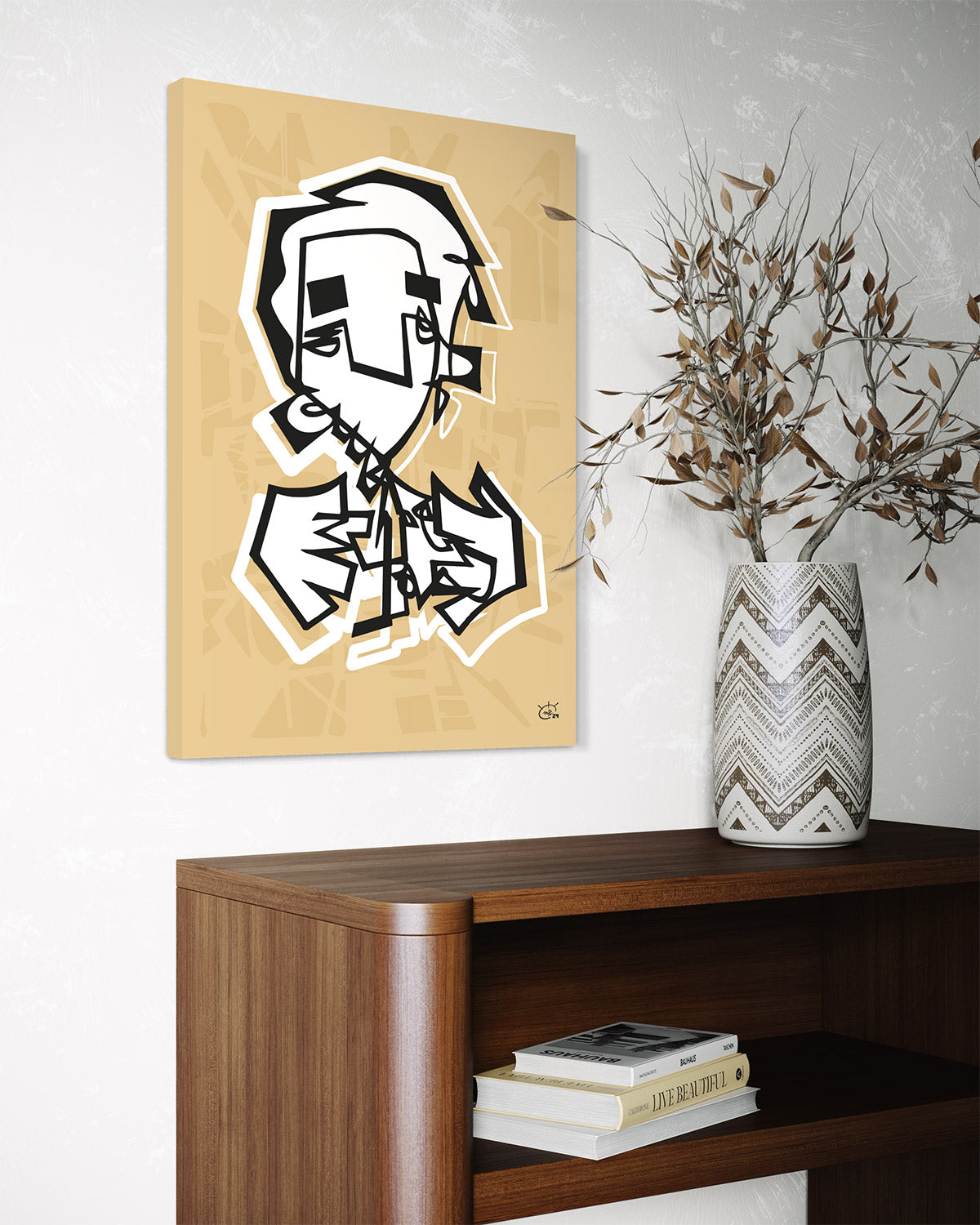 FINGERCOUNTER | Modern cubism canvas art print