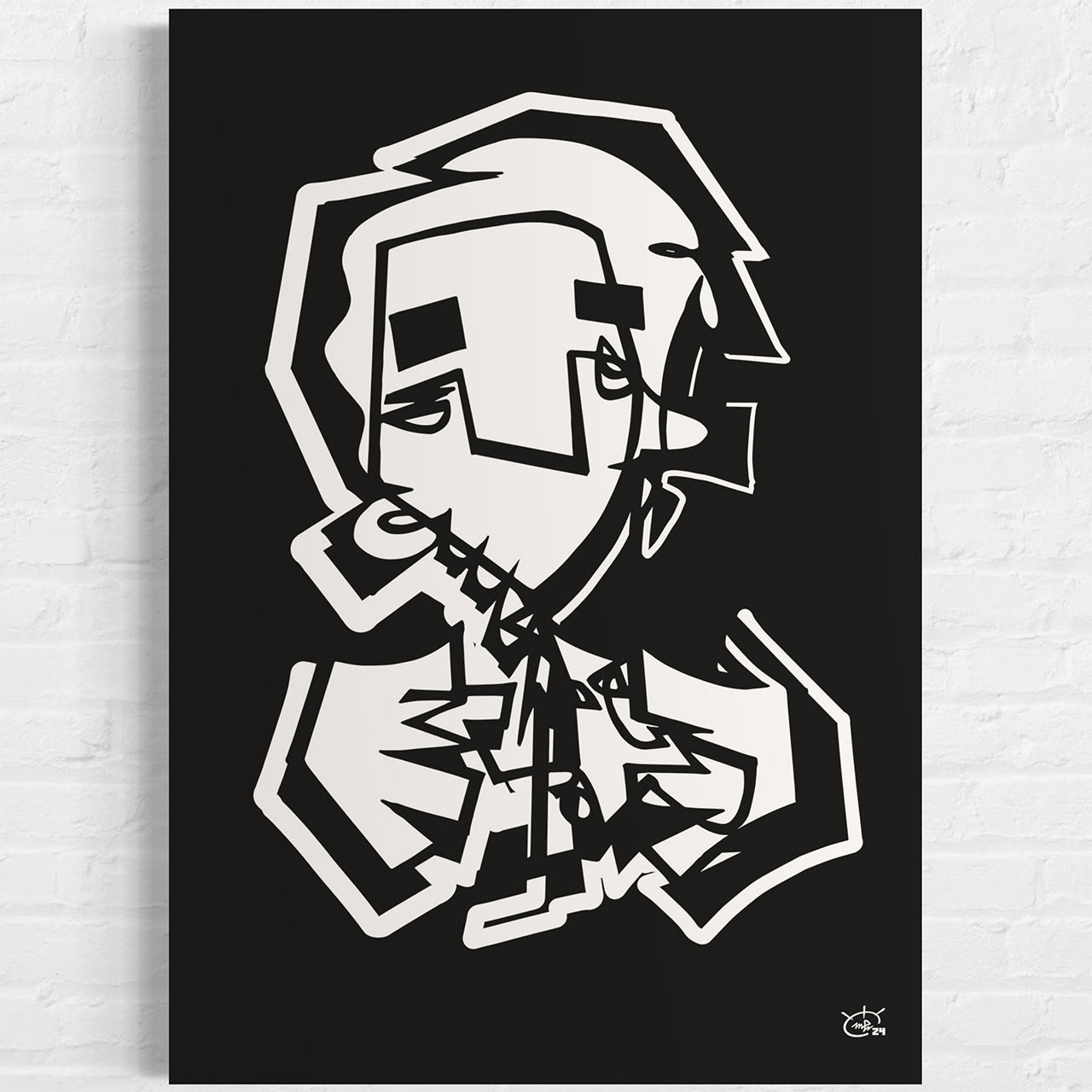 FINGERCOUNTER | Contemporary cubism art poster