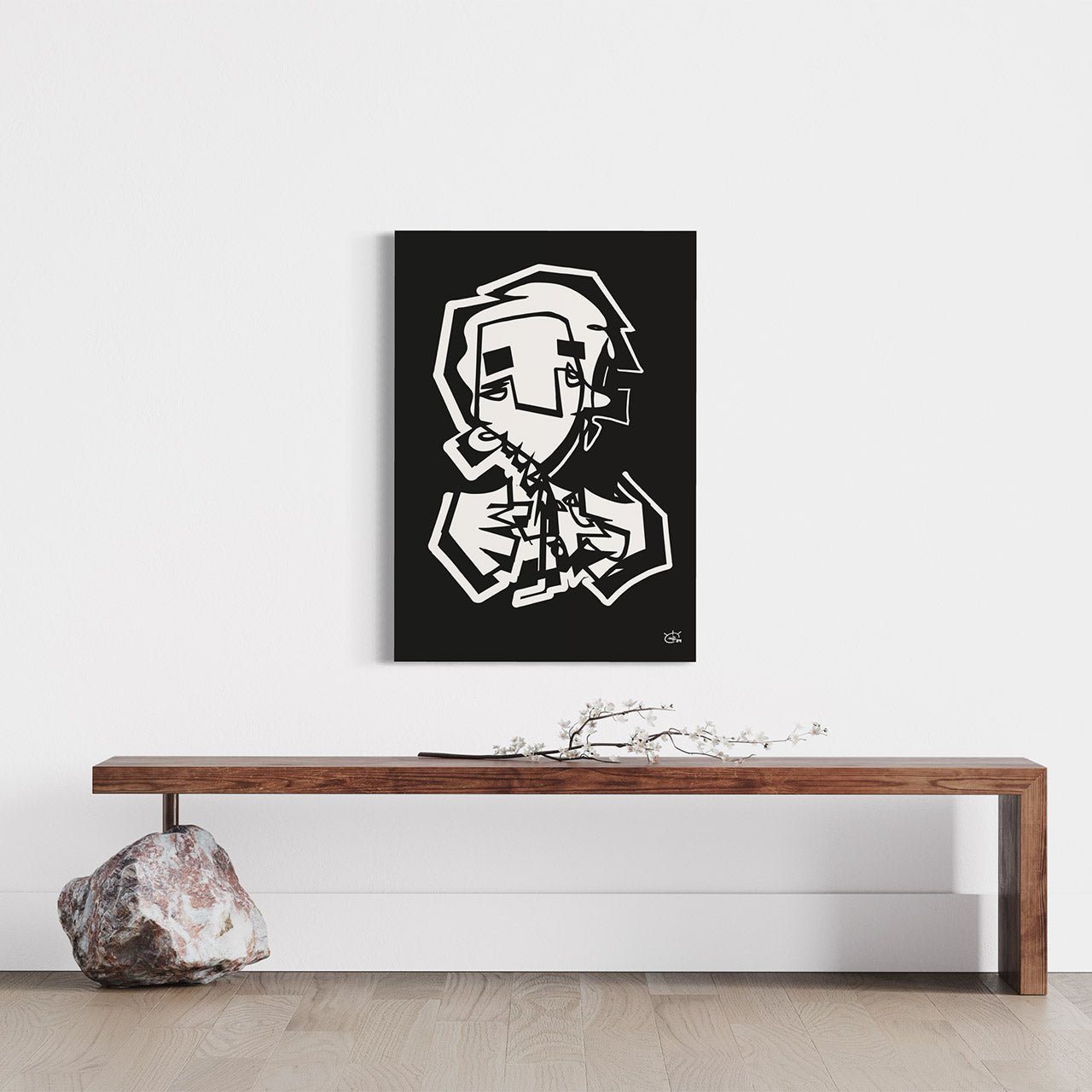 FINGERCOUNTER | Contemporary cubism art poster