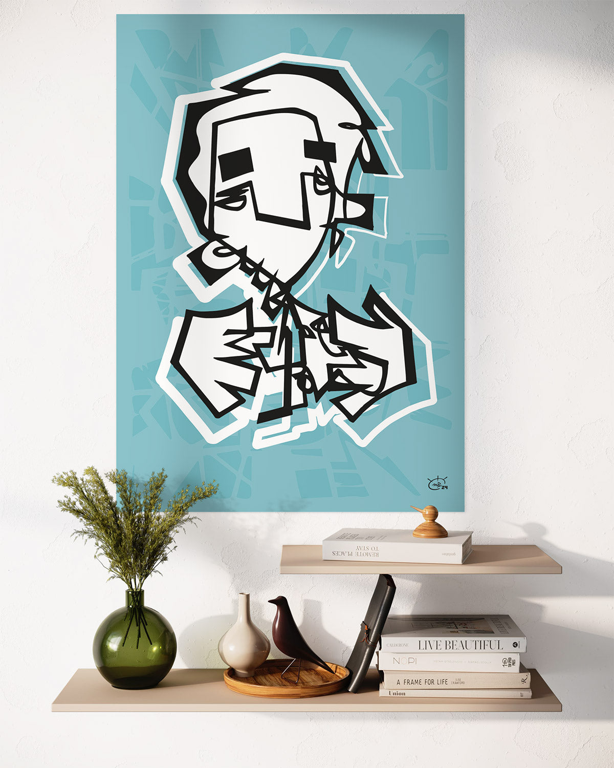 FINGERCOUNTER | Contemporary cubism art poster