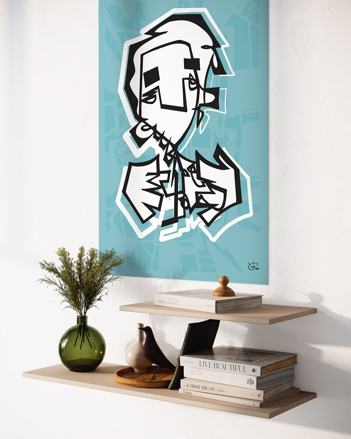 FINGERCOUNTER | Contemporary cubism art poster