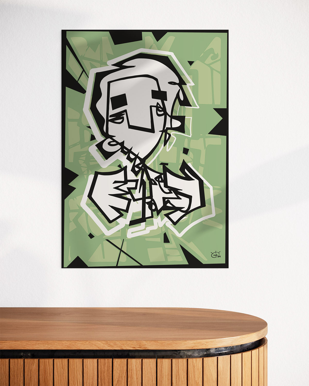 FINGERCOUNTER | Contemporary cubism art poster