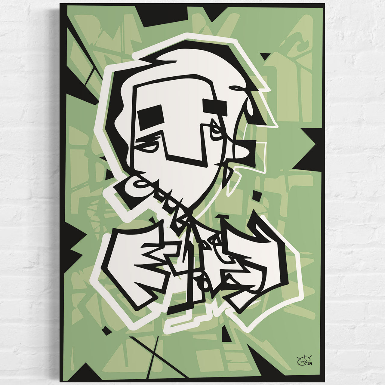 FINGERCOUNTER | Contemporary cubism art poster