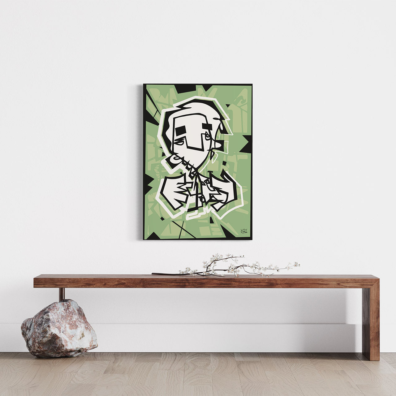 FINGERCOUNTER | Contemporary cubism art poster