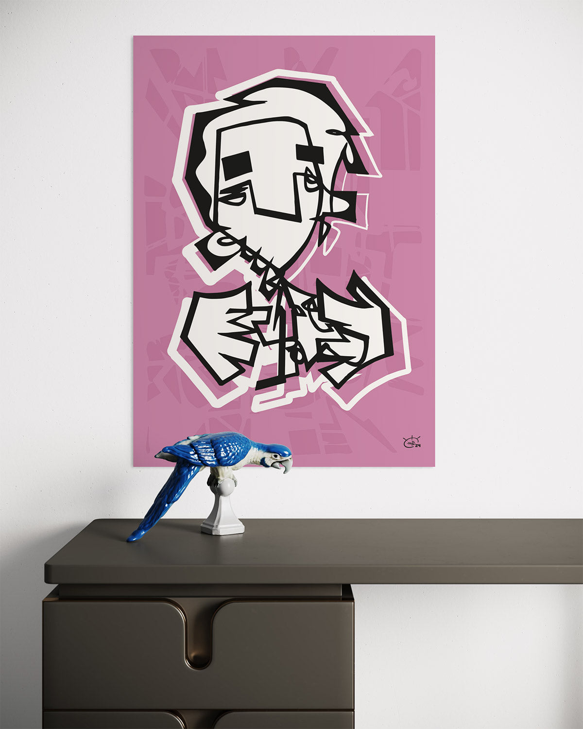 FINGERCOUNTER | Contemporary cubism art poster