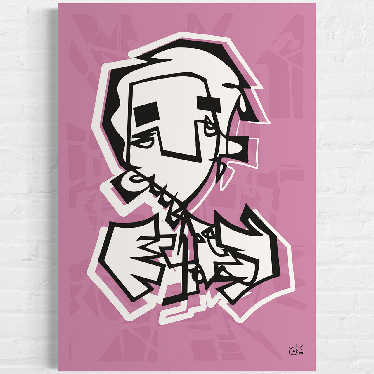 FINGERCOUNTER | Contemporary cubism art poster