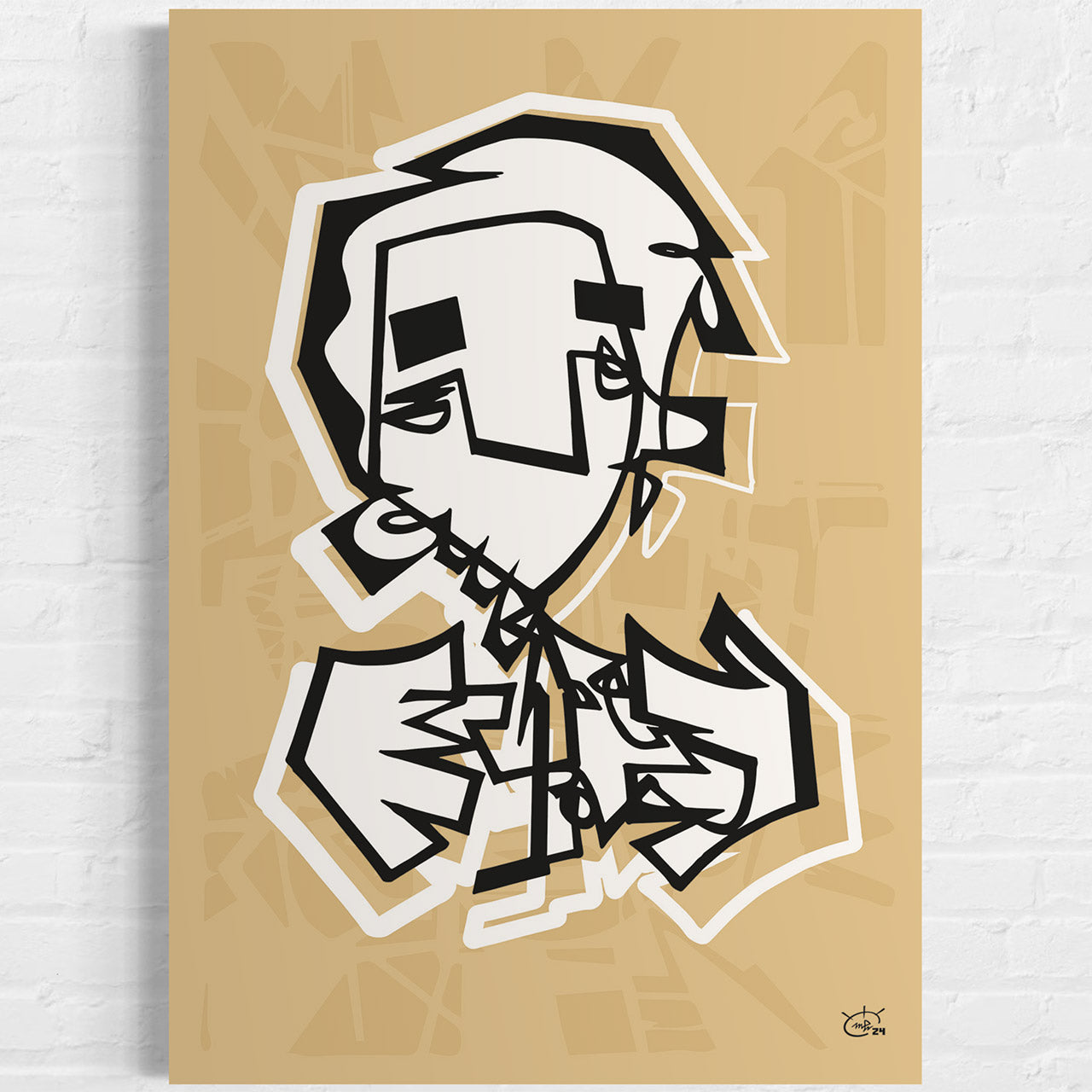 FINGERCOUNTER | Contemporary cubism art poster