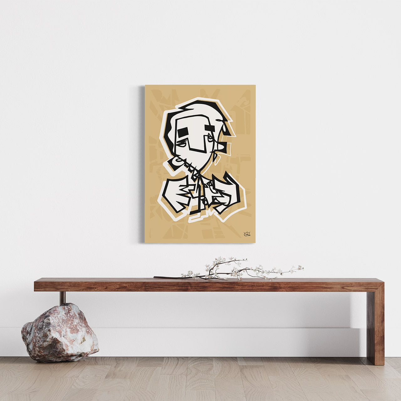 FINGERCOUNTER | Contemporary cubism art poster