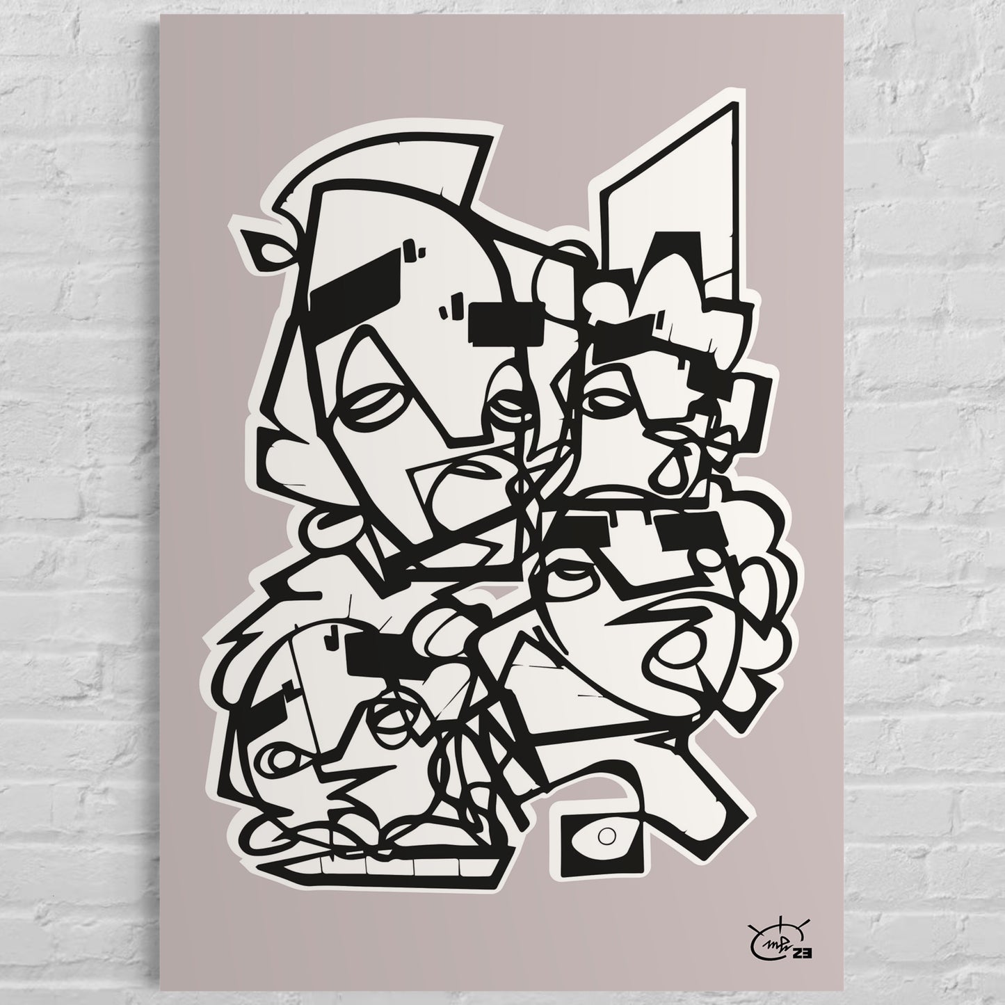 FRIENDSHIP | Stylized cubism art poster
