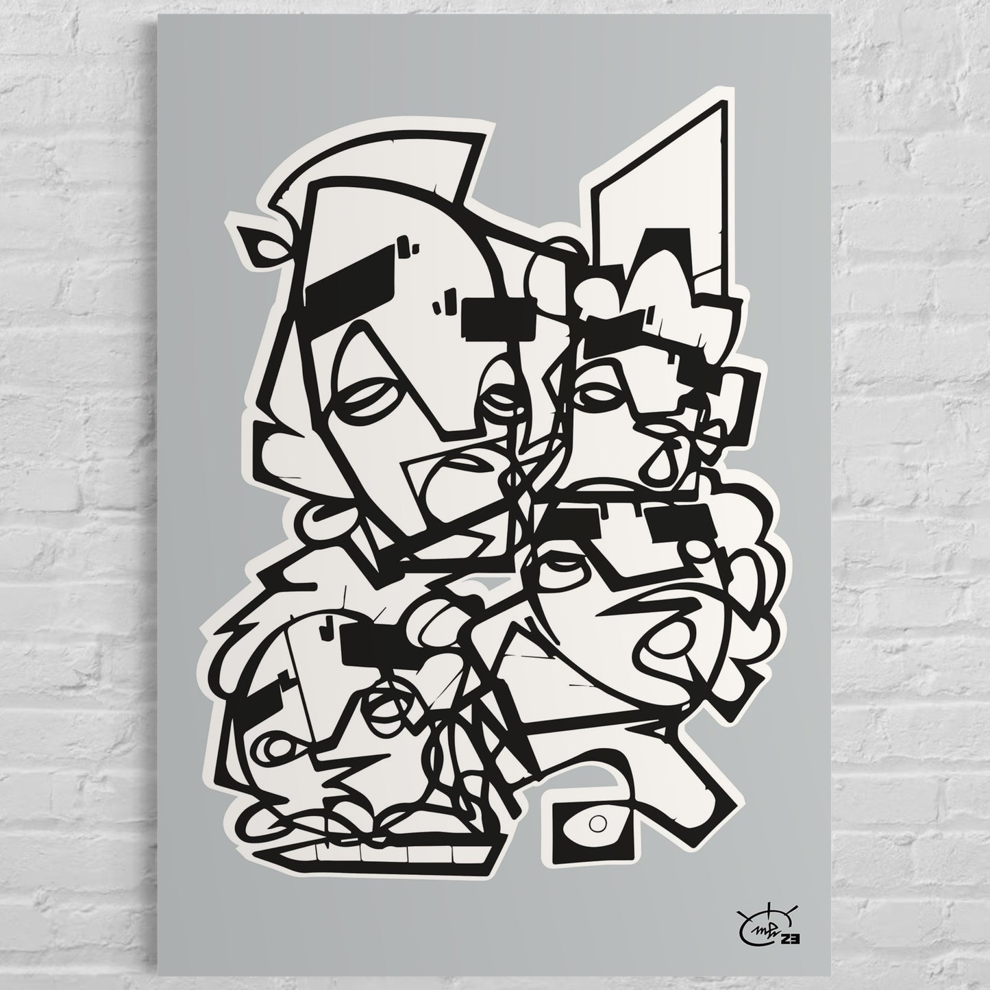 FRIENDSHIP | Stylized cubism art poster