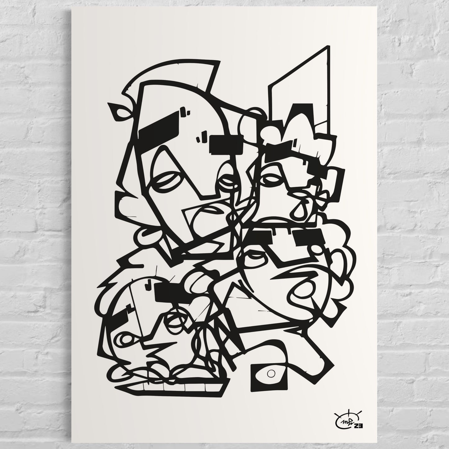 FRIENDSHIP | Stylized cubism art poster